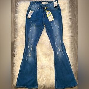 Celebrity Stylish Blue Flare Jeans